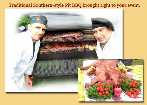 The pit chefs of Smoking Js BBQ bring you Southern-style feasts on mobile grill pits to your event.